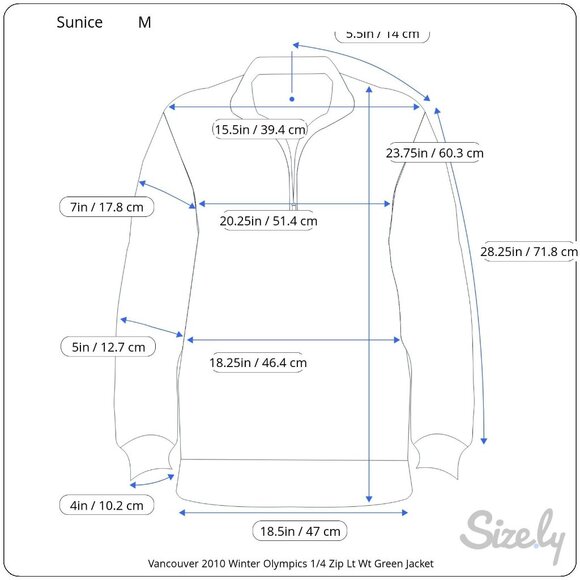 Sunice Vancouver 2010 Winter Olympics Official Merchandise 1/4 Zip Lime Jacket M - Picture 12 of 12